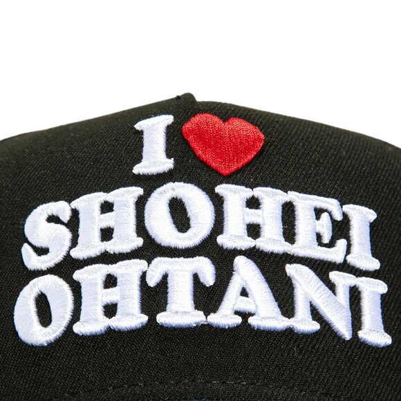 New Era Los Angeles Dodgers 9FORTY A-Frame I Heart Shohei Ohtani Hat Cap Black - Picture 2 of 4